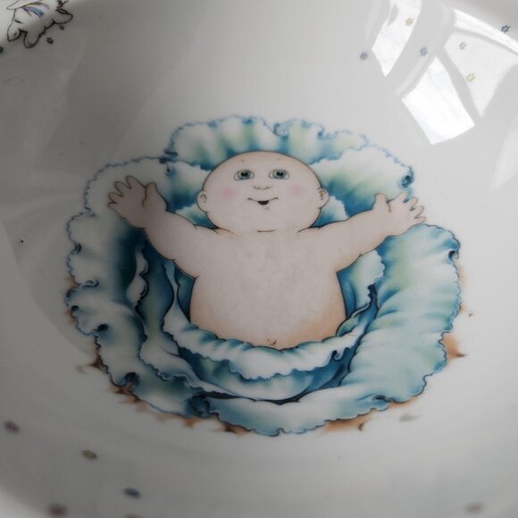Vintage 1984 Cabbage Patch Kids Bowl – Made in England – Ceramic Baby Dish - Picture 2 of 6